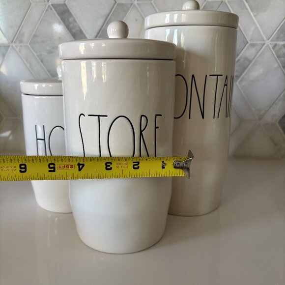 Rae Dunn Contain Store Hold Containers with Lids Set of Three 3 Brand New - Picture 9 of 10